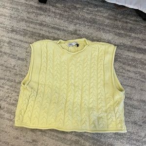Zara cropped sleeveless sweater